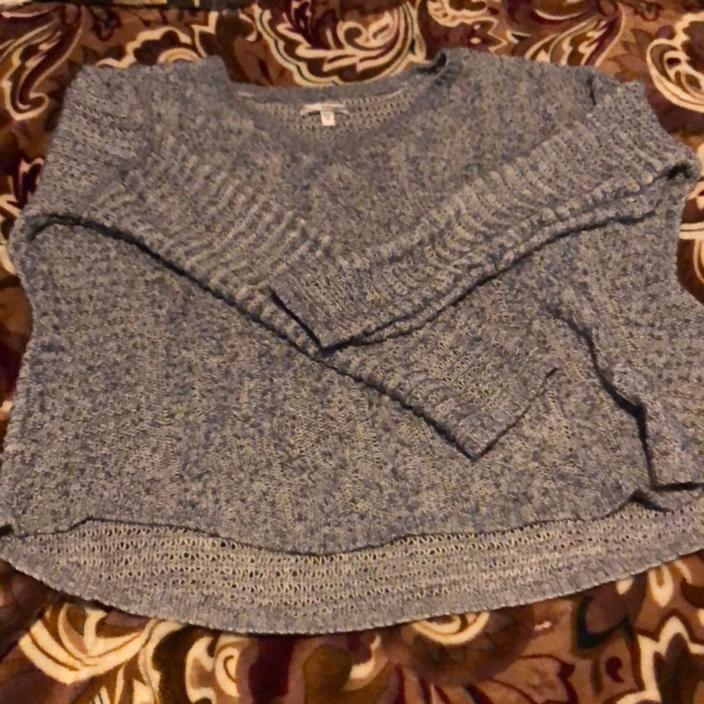 Blue and white Knitted Long Sleeve